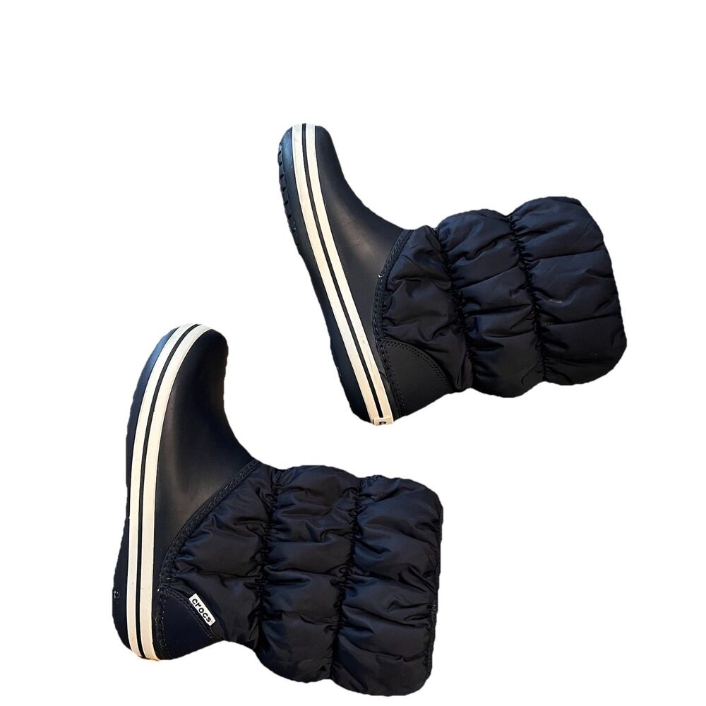 Crocs Women’s‎ Winter Boot 8 Puffy Navy Blue